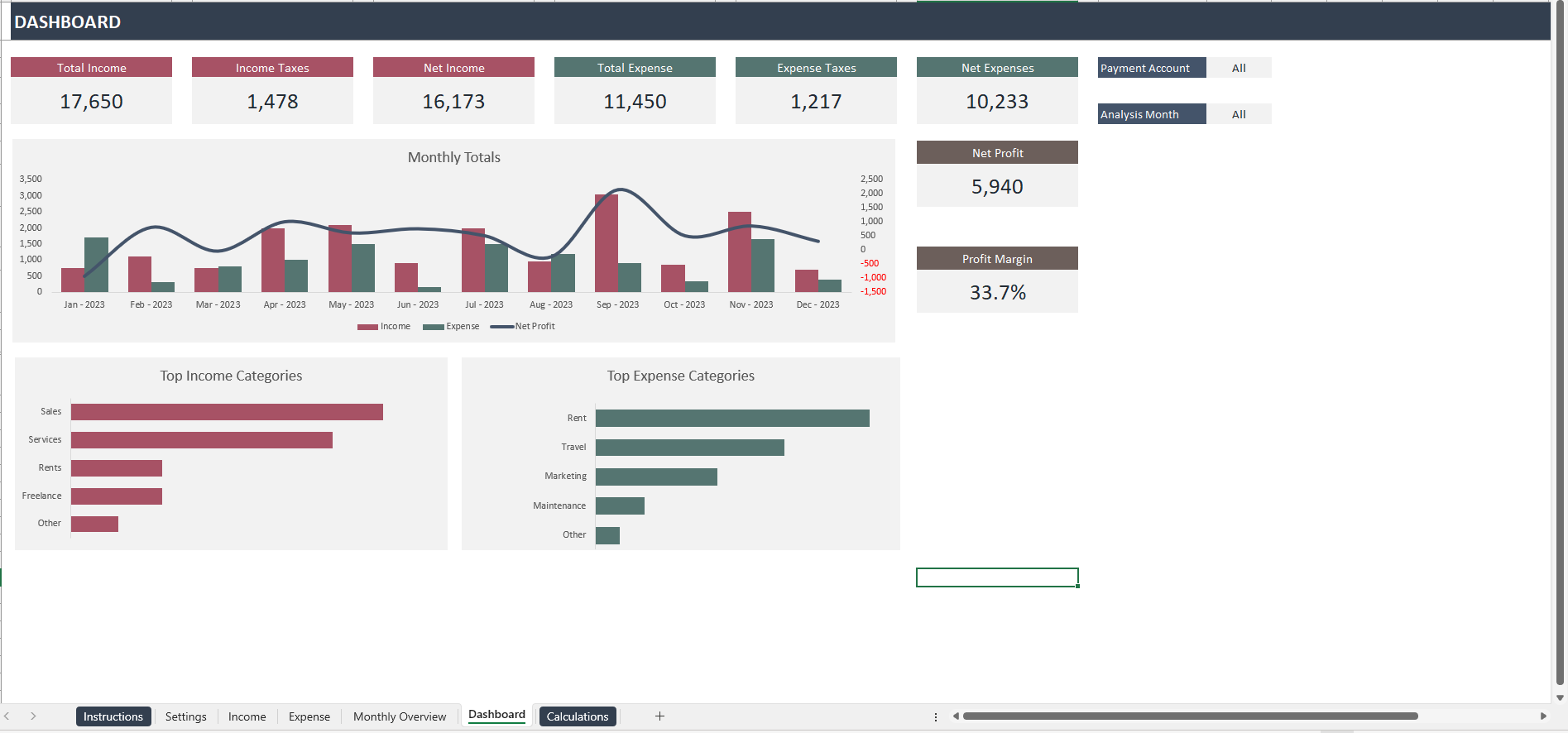 Bookkeeping Excel Template