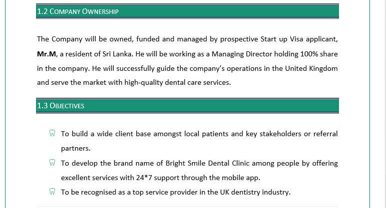 Business Plan of Dental Clinic