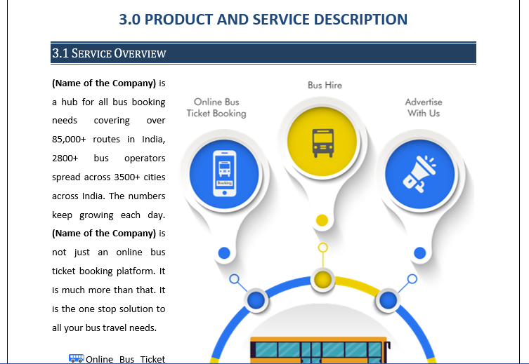 Business Plan For Online Bus Service Booking