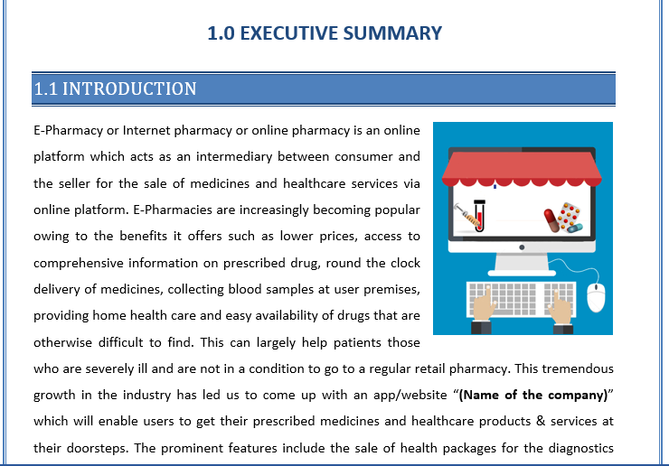 E-Pharmacy Business Plan