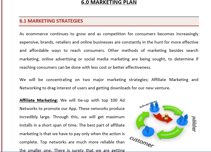 Business Plan of an Affiliate Marketing Business