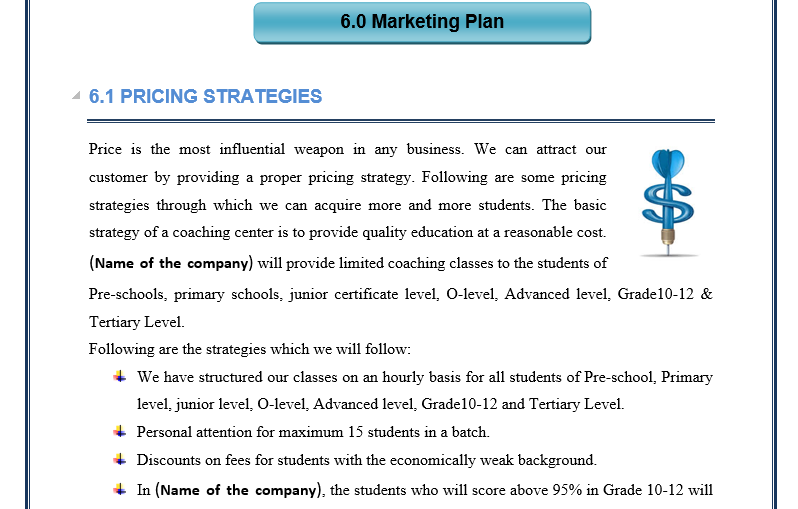 Business Plan of Online Mathematical Education Center
