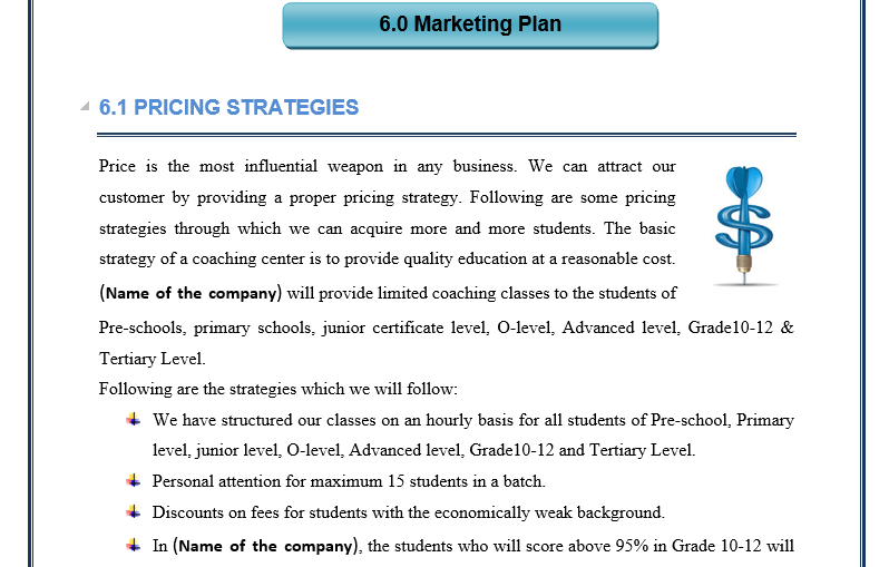 online advertising business plan