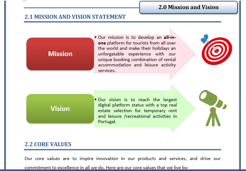 business plan for tourism industry