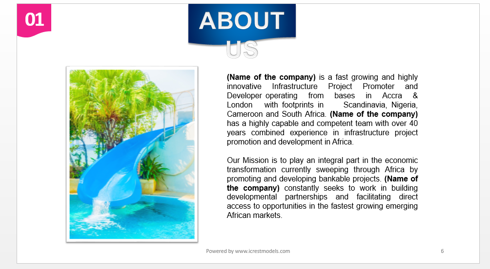 Water Park Business Plan Template Icrest Models