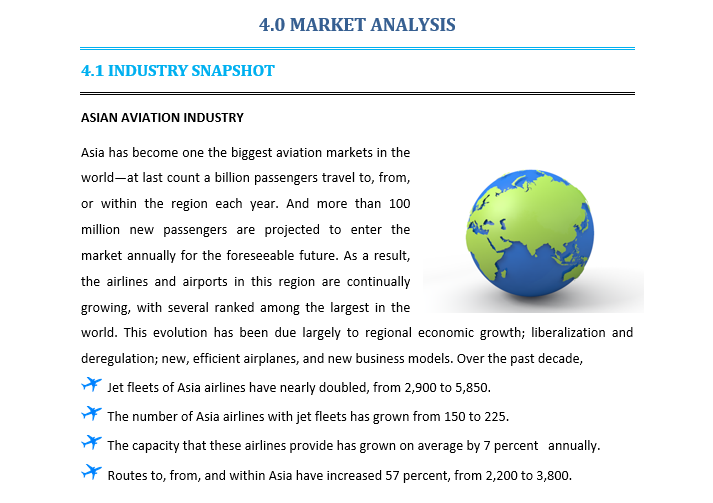 business plan for airline company pdf