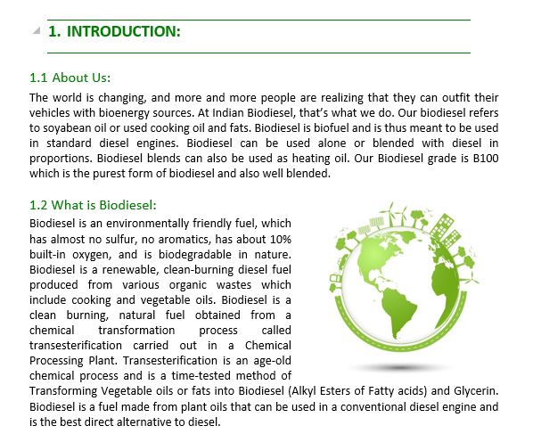 biodiesel research report