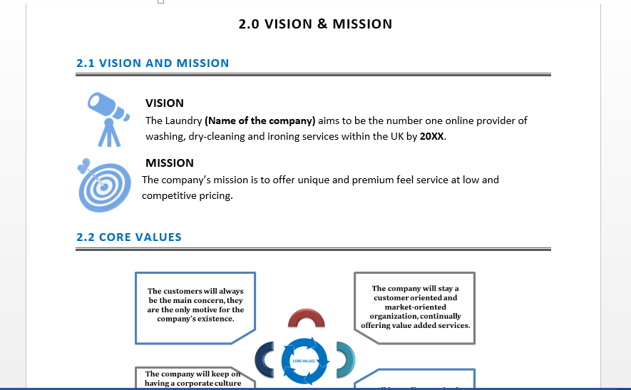 Laundry Business Plan Template Icrest Models