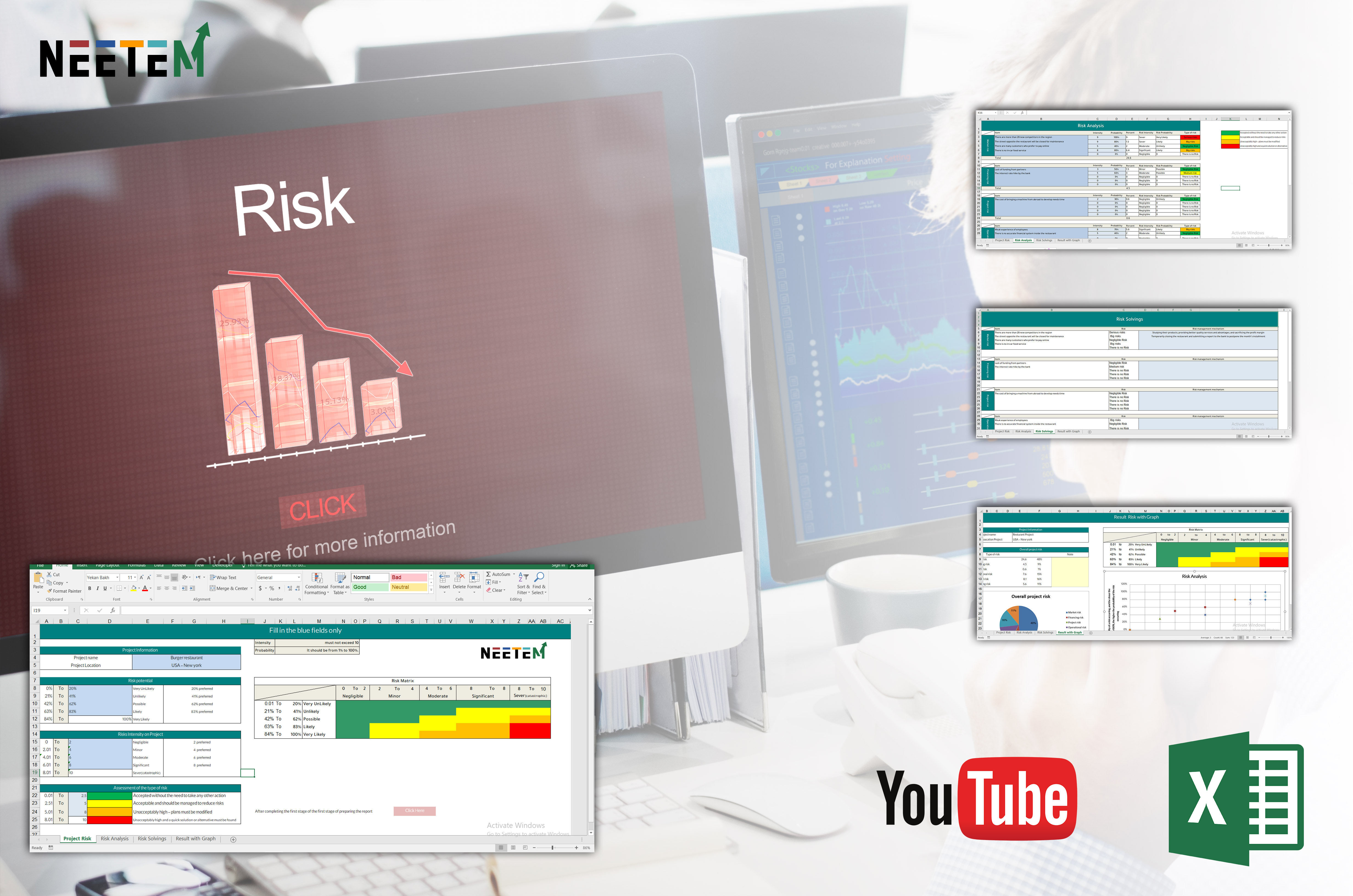 Business risk matrix excel templates Icrest Models